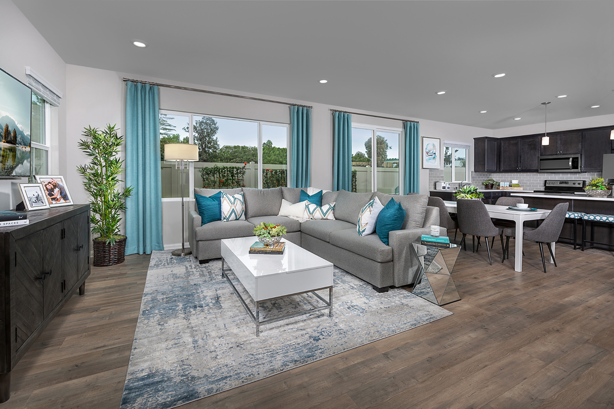 KB model home great room in Spring Valley, CA