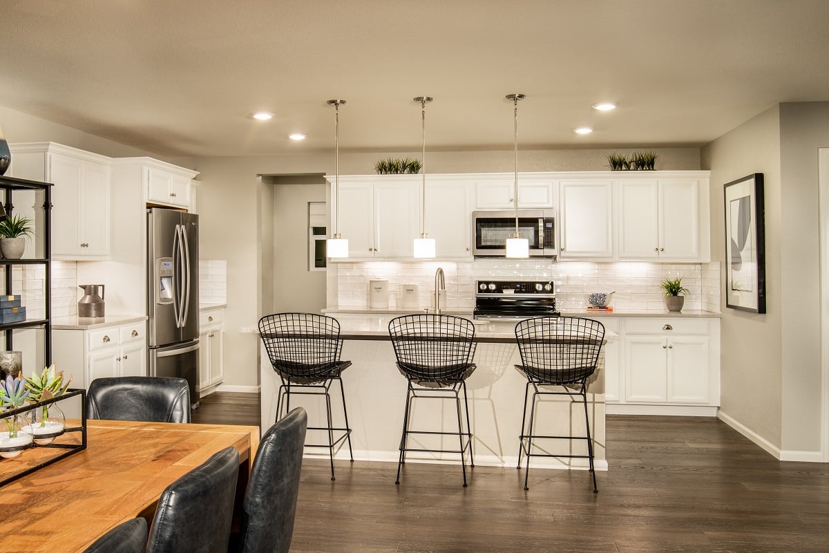 KB model home kitchen in Brighton, CO