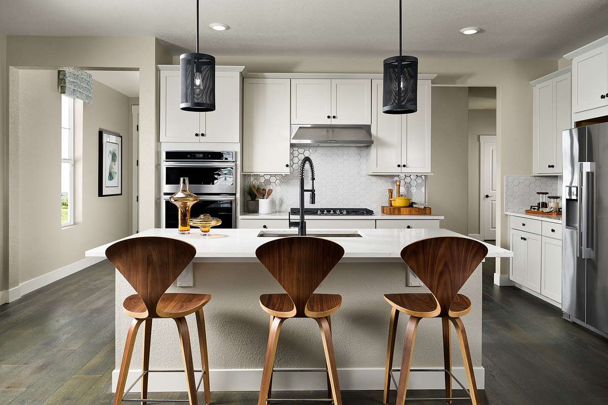 KB model home kitchen in Castle Rock, CO