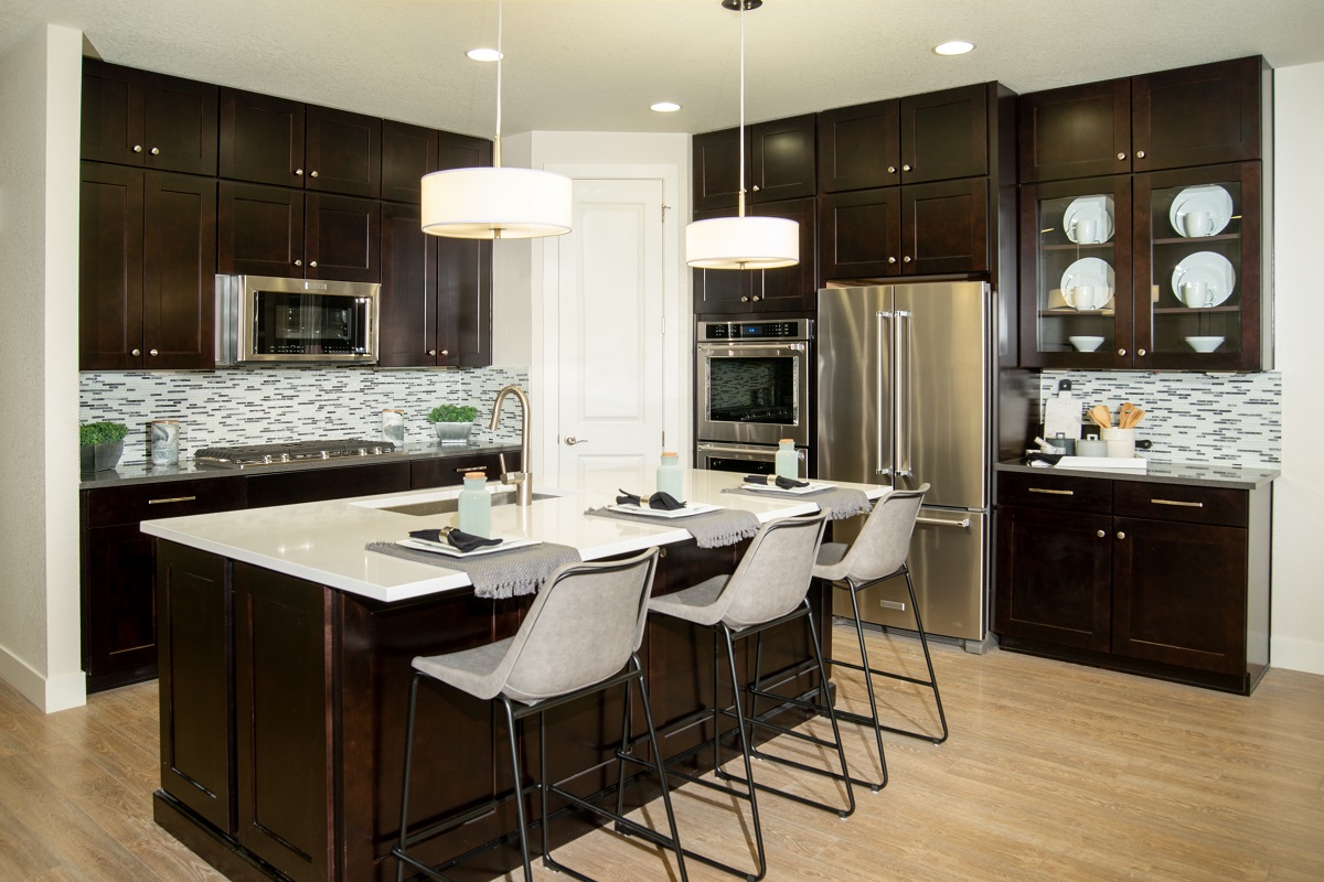 KB model home kitchen in Dacono, CO