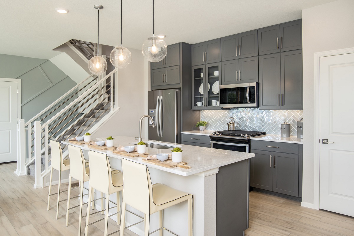KB model home kitchen in Longmont, CO