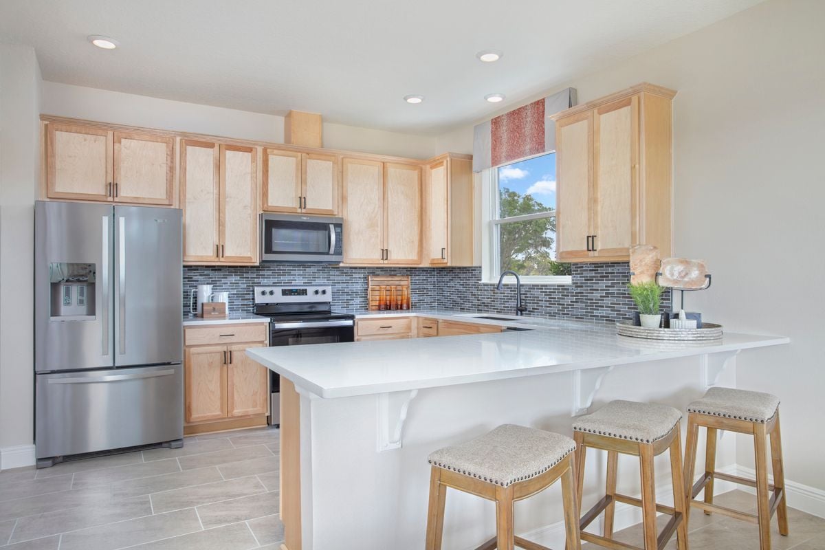 KB model home kitchen in Zephyrhills, FL