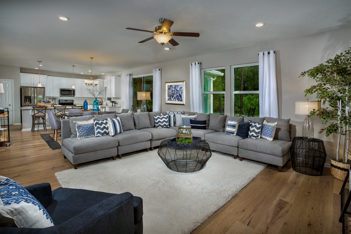KB model home great room in Jacksonville, FL