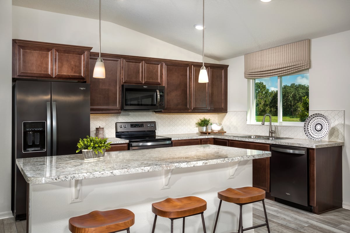 KB model home kitchen in Kissimmee, FL