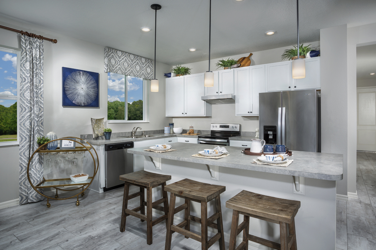 KB model home kitchen in Lakeland, FL