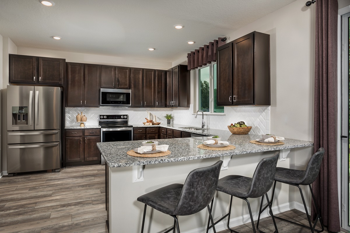 KB model home kitchen in Middleburg, FL