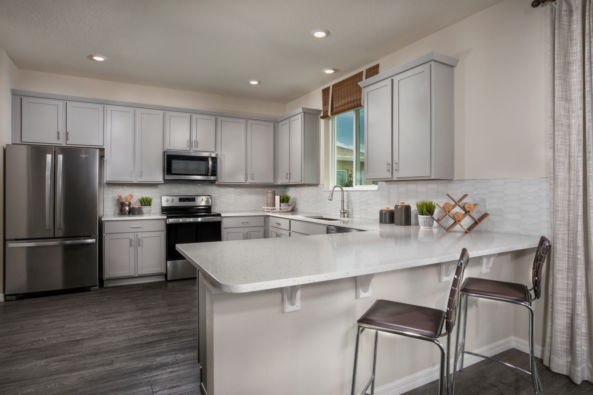 KB model home kitchen in Parrish, FL
