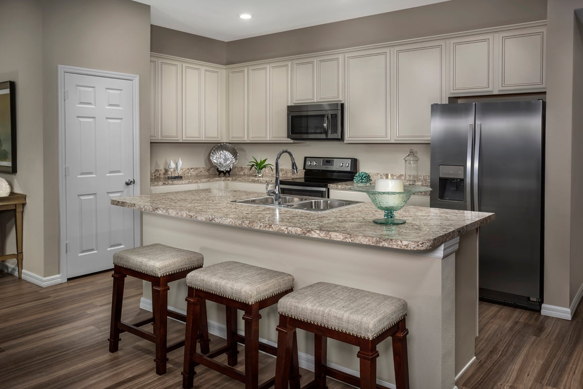 KB model home kitchen in Port St. Lucie, FL