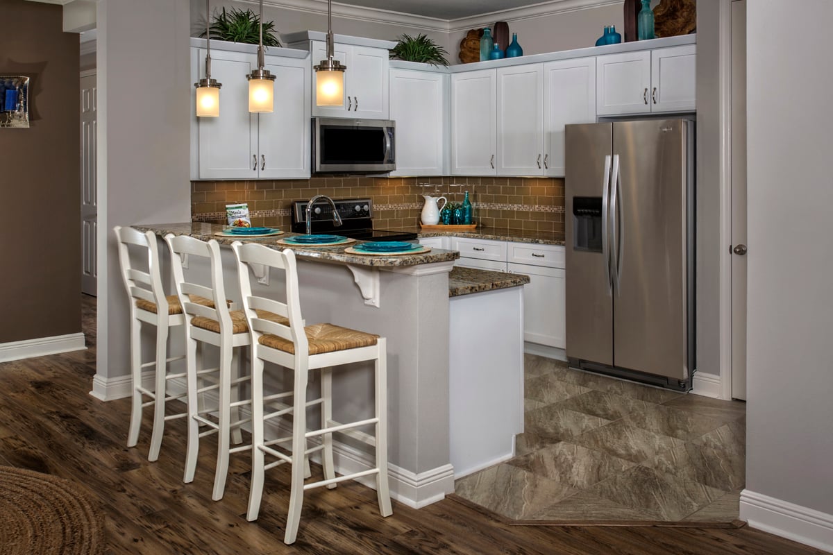 KB model home kitchen in Punta Gorda, FL