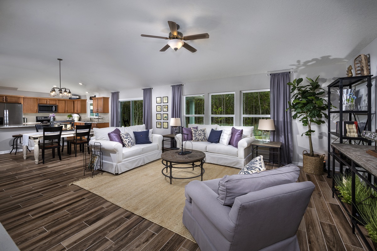 KB model home great room in St. Augustine, FL