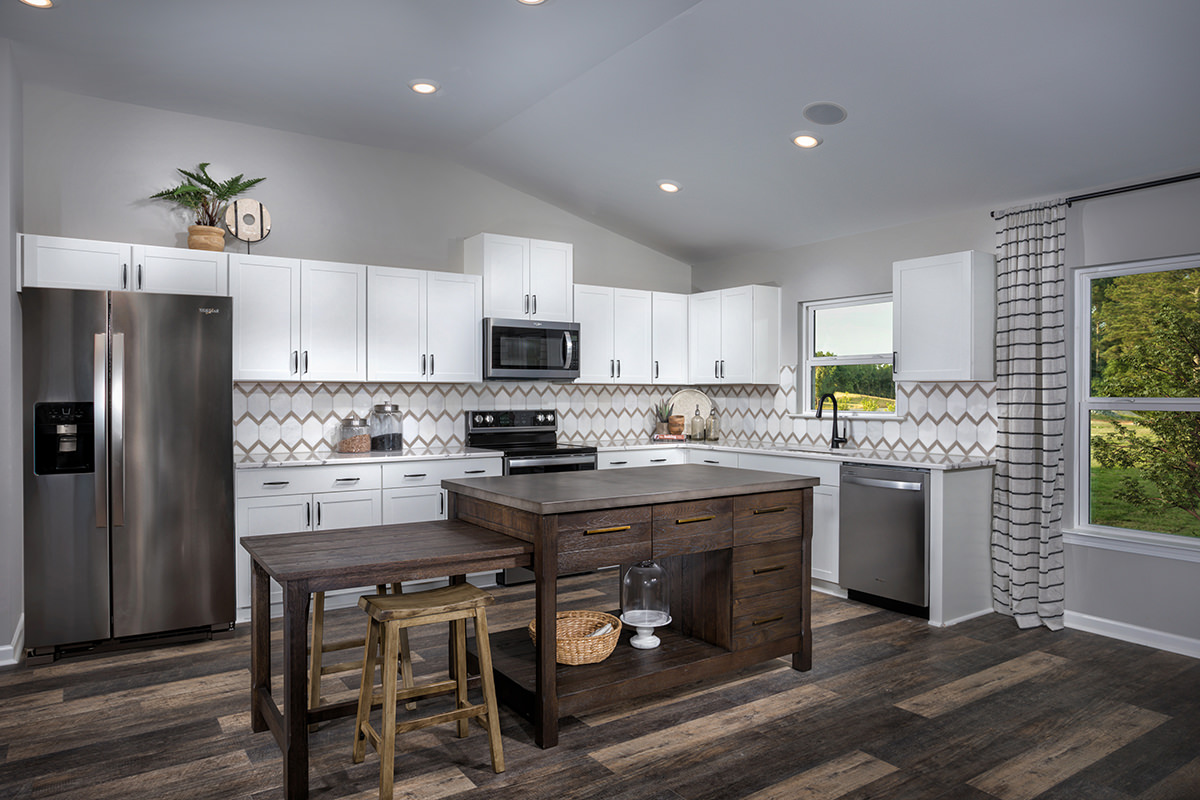 KB model home kitchen in Willow Spring, NC