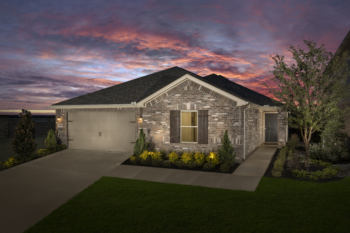 KB model home in Aubrey, TX