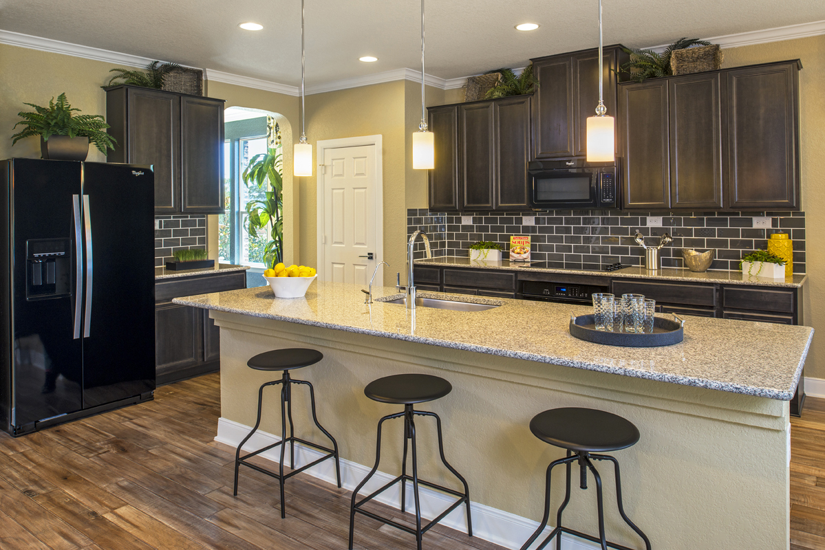 KB model home kitchen in Boerne, TX