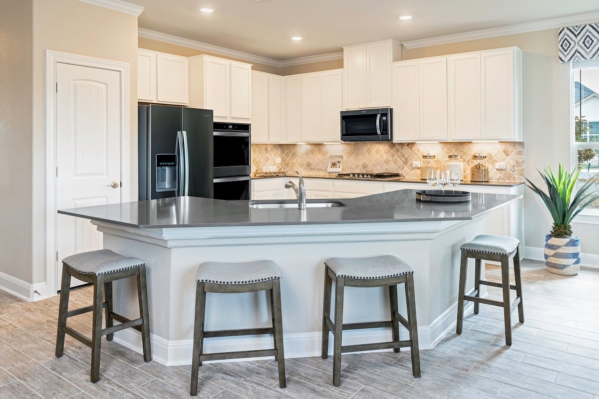 KB model home kitchen in Georgetown, TX