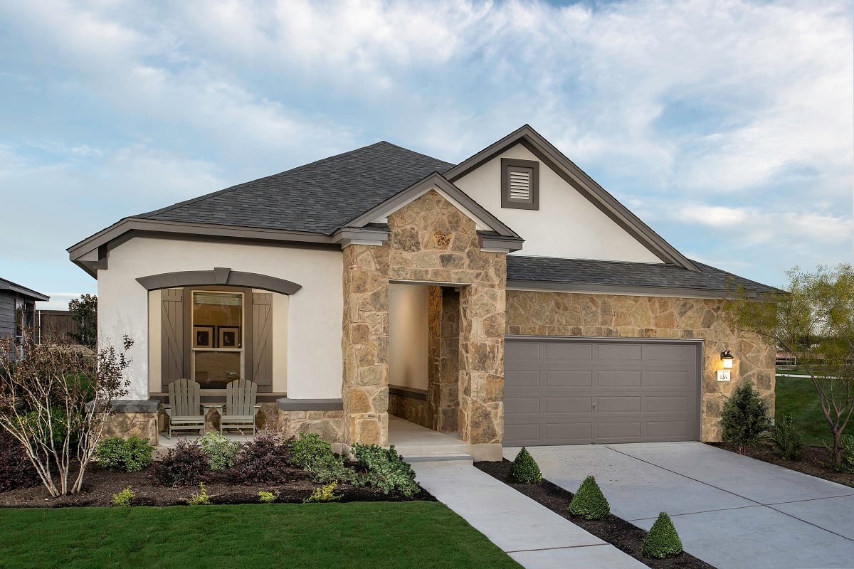 KB model home in Kyle, TX