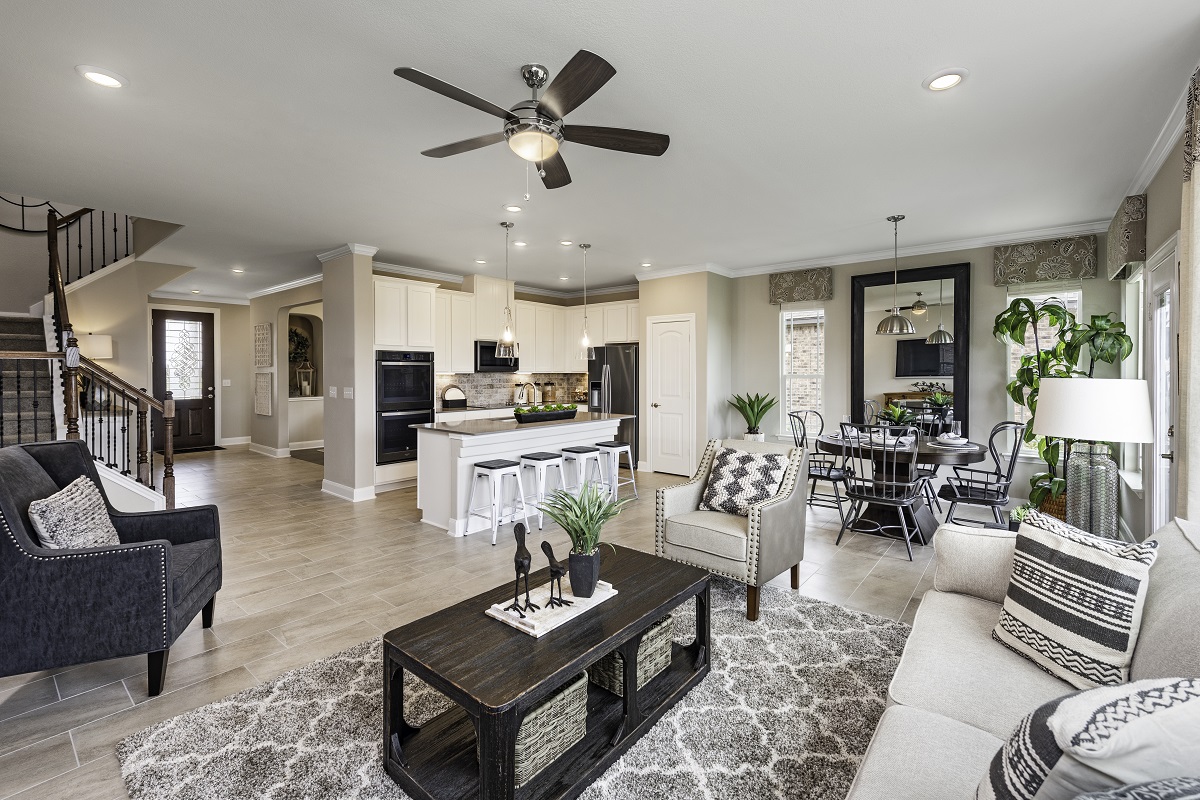 KB model home kitchen in Lockart, TX