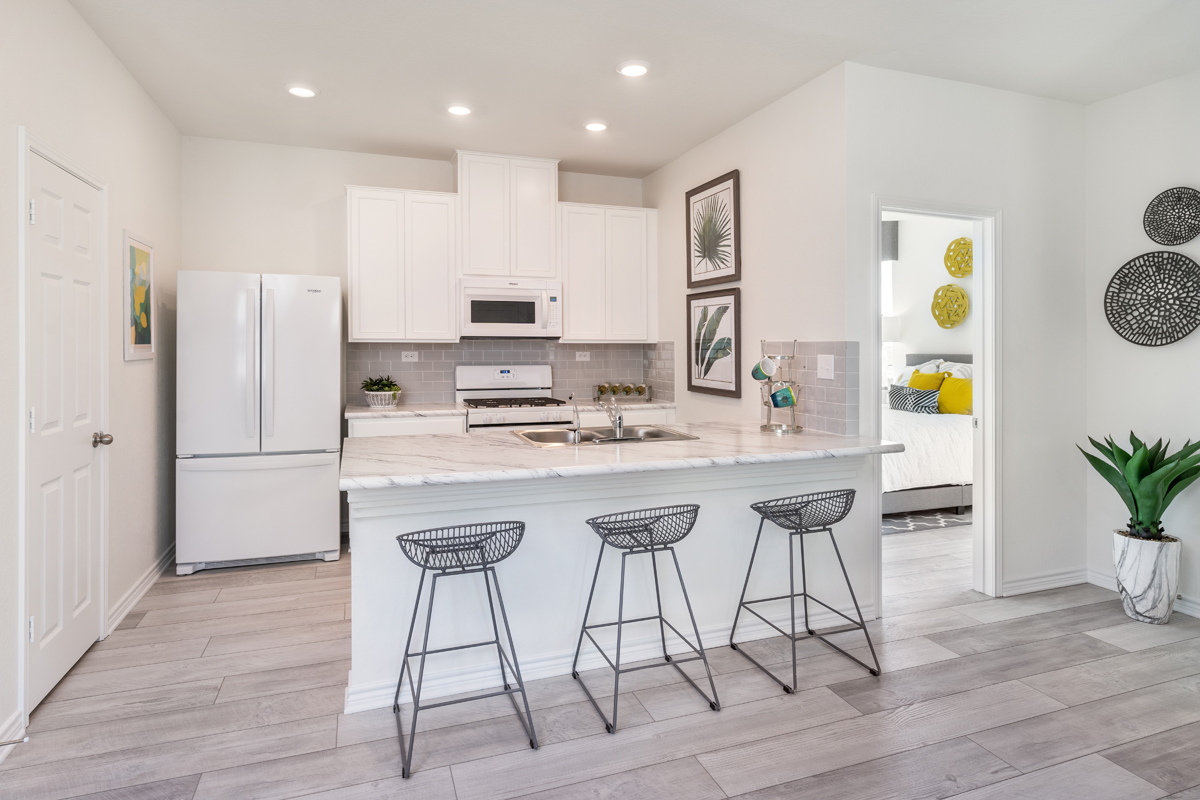 KB model home kitchen in Schertz, TX