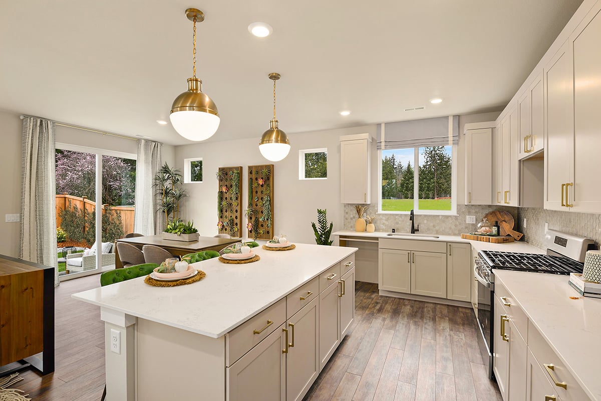 KB model home kitchen in Auburn, WA