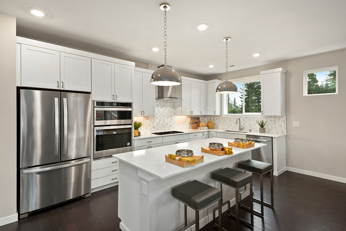 KB model home kitchen in Covington, WA