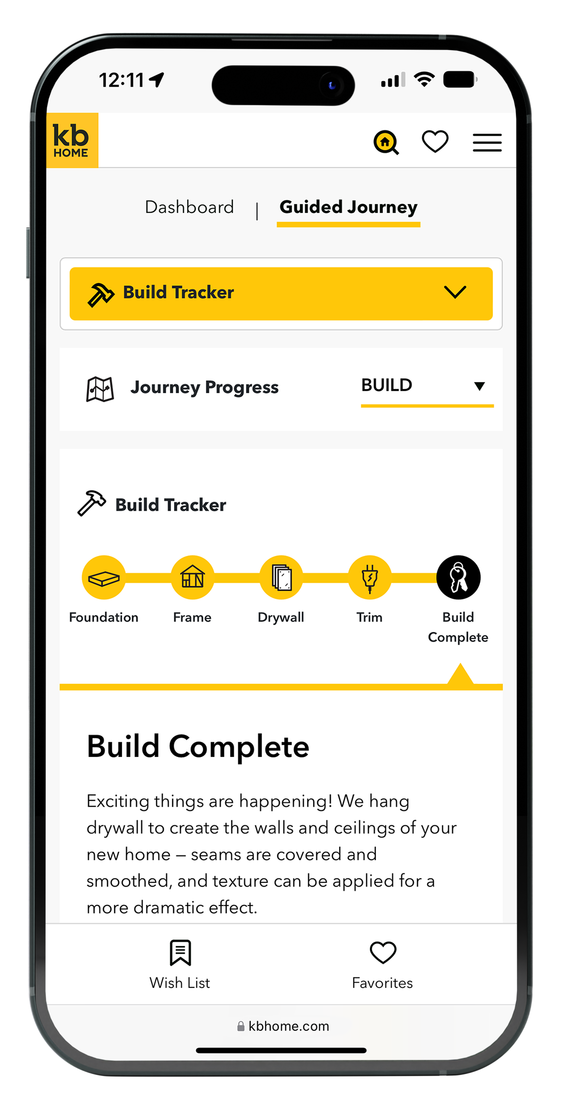 mykb dashboard build tracker