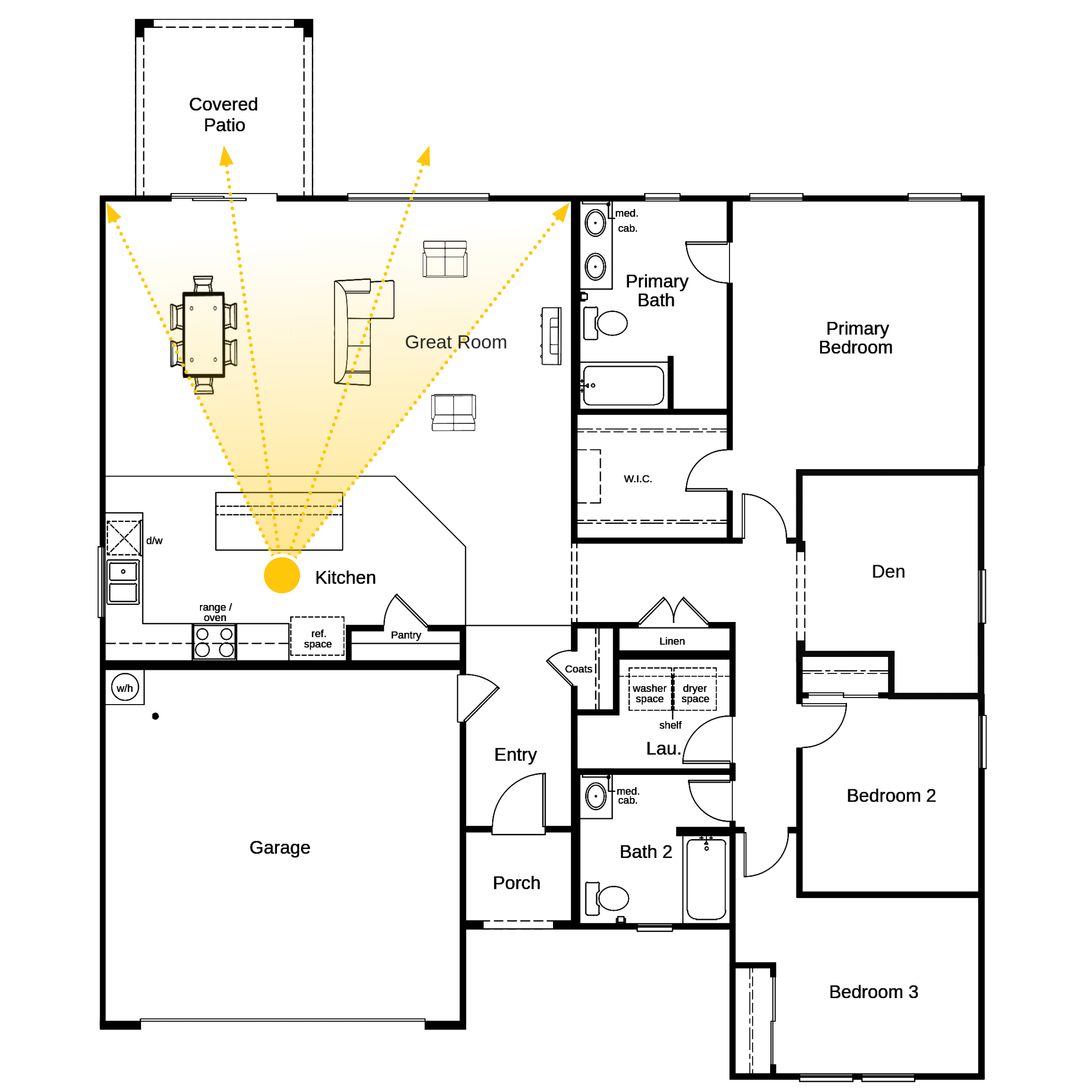 KB Home - sightlines in open floor plans